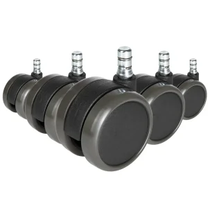 5x ROLO No-Noise 11mm/65mm Harde bodem - Bureaustoelwielen