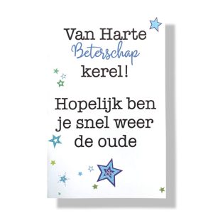 Van harte beterschap | Wenskaart | Man