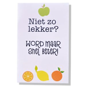 Niet zo lekker? | Beterschap Wenskaart