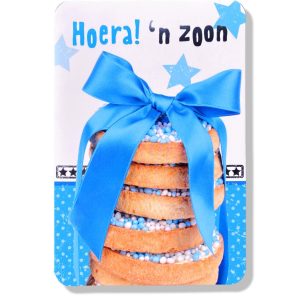 Hoera! ’n zoon! | Geboorte wenskaart | 11x17cm | Zoon