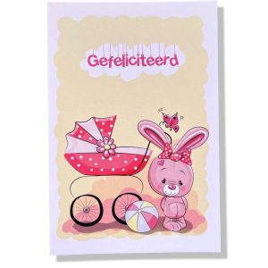 Gefeliciteerd Baby | Geboorte wenskaart | 11x17cm