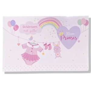 Gefeliciteerd met jullie Kleine Prinses | Geboorte wenskaart | 11x17cm | Dochter