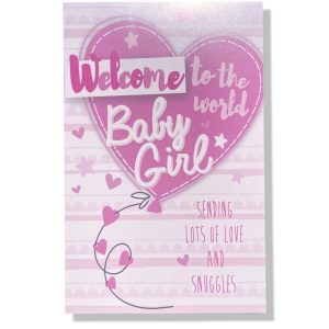 Welcome to the World Baby Girl  | Geboorte wenskaart | 11x17cm | Dochter