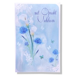 Met Oprechte Deelneming | Condoleance wenskaart | 11x17cm