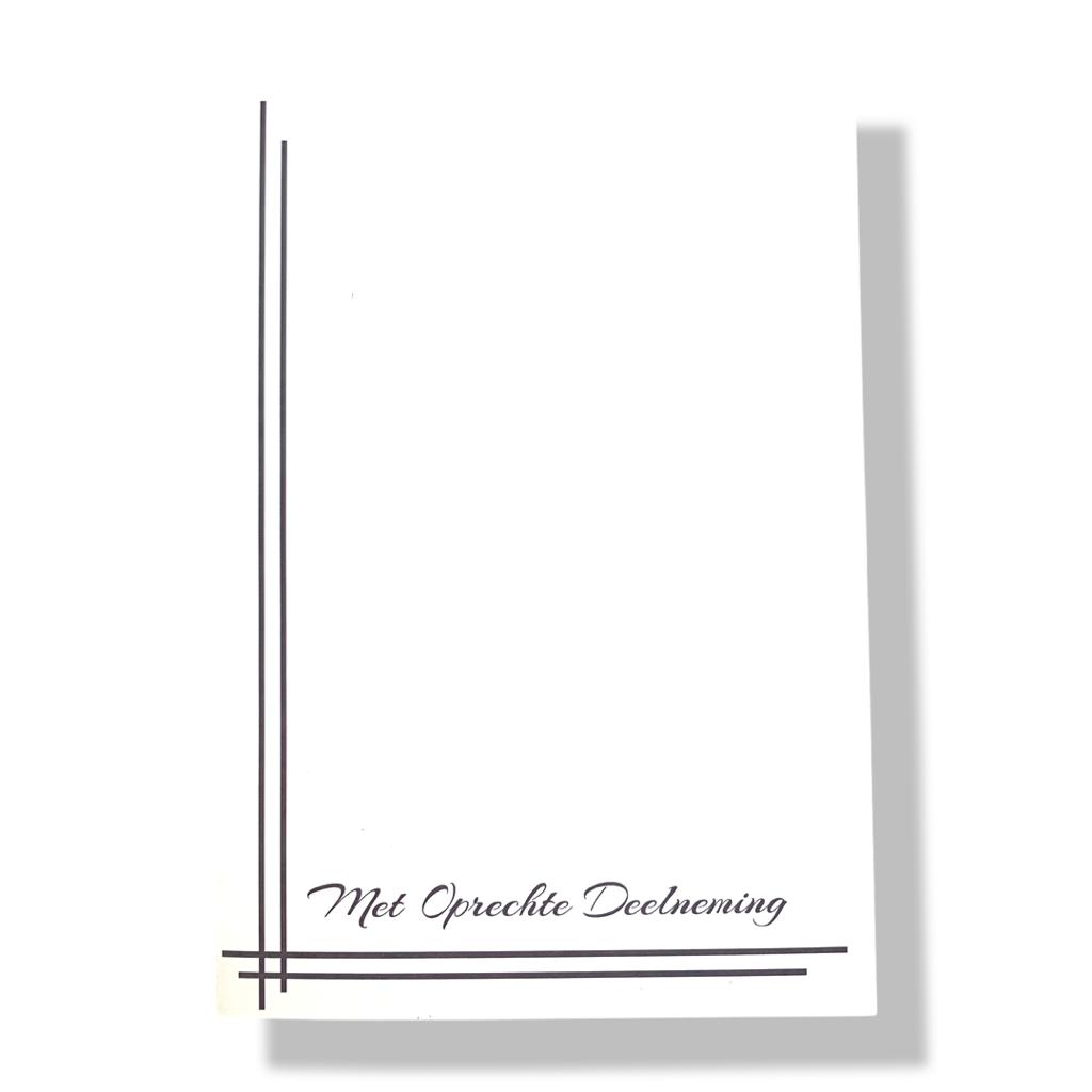 Met Oprechte Deelneming | Condoleance wenskaart | 11x17cm