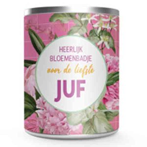 Heerlijk Bloembadje Juf Blik