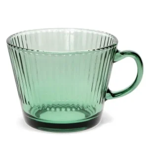 Rex London Retro Geribbelde Glazen Mok 400ml