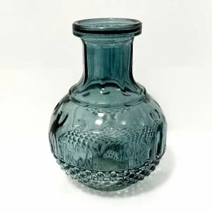 Vaasje Glas Bewerkt Blue