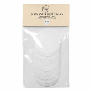 Dunne ouwel rondjes voor kleine kokosmakronen 4 cm rond (24 stuks) – Caking it Easy®