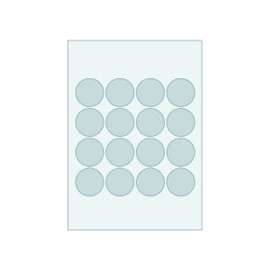 Ronde minicupcake prints 16 stuks gedrukt op A5 formaat (ca. 3 cm)