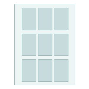 Eetbare prints visitekaart formaat 9 stuks gedrukt op een a4 vel. (ca. 5,5 x 8 cm)