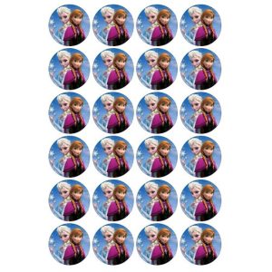 Frozen cupcake prints 24 stuks (ca 4,5 cm)