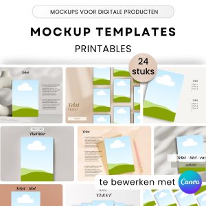 Mockup templates (in Canva) – voor printables