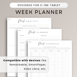 Week planner voor reMarkable (zonder datum) – reMarkable template