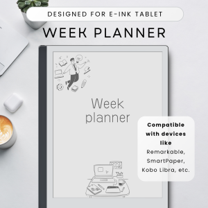 Week planner voor reMarkable (zonder datum) – reMarkable template