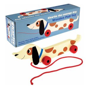 Rex London Trekhond Van Hout Met Trekkoord
