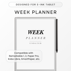 Simple weekplanner voor reMarkable (zonder datum) – reMarkable template