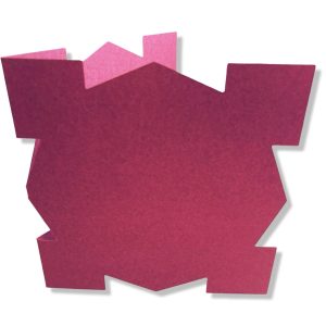 5 Vierkante Passe Partout Kaarten Bordeaux Rood – 13,5×13,5cm – Vormkaarten Vierkantjes