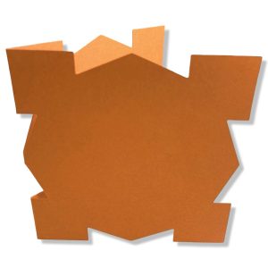 5 Vierkante Passe Partout Kaarten Bruin – 13,5×13,5cm – Vormkaarten met Vierkantjes
